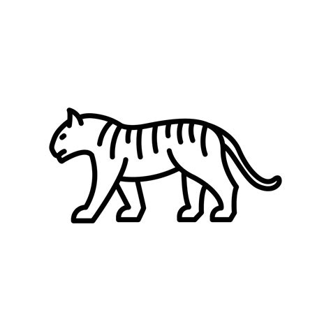 Tiger icon. outline icon 38822363 Vector Art at Vecteezy