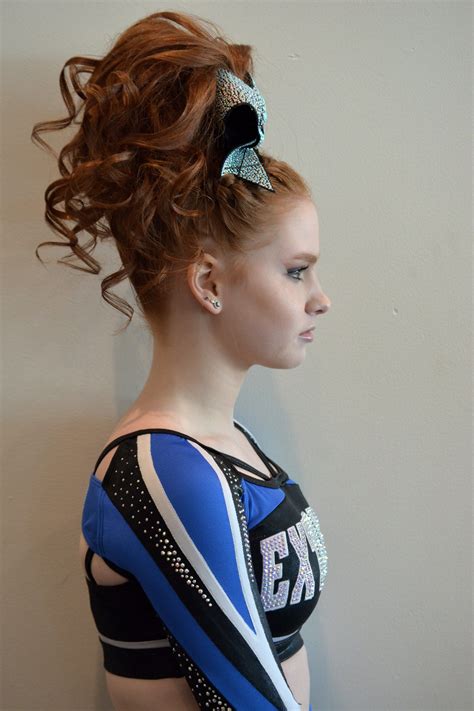 Pin By Jessie Hahn On Hair Cheer Hair Teased Hair Cheerleading Hairstyles