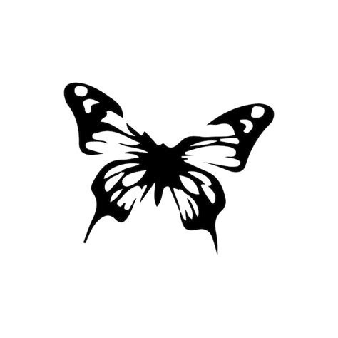 Icono De Silueta De Mariposa Negra Aislado En Fondo Blanco Generativo