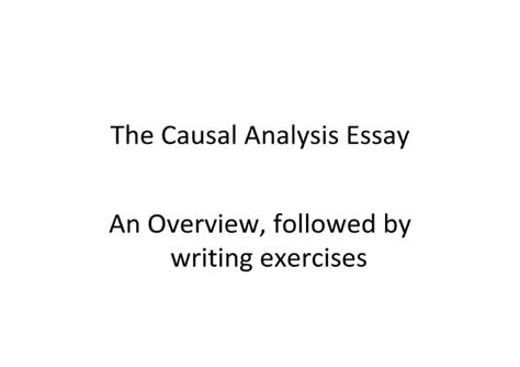 The Causal Analysis Essay By Angel Brown Issuu