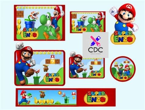 Arquivo Digital Volta As Aulas Etiqueta Escolar Super Mario 01