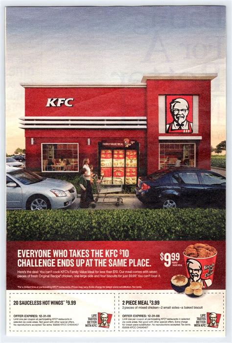 Kfc Kentucky Fried Chicken Drive Thru Ad X Newspaper