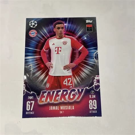 Jamal Musiala Energy Match Attax En Bayern Munich Rare