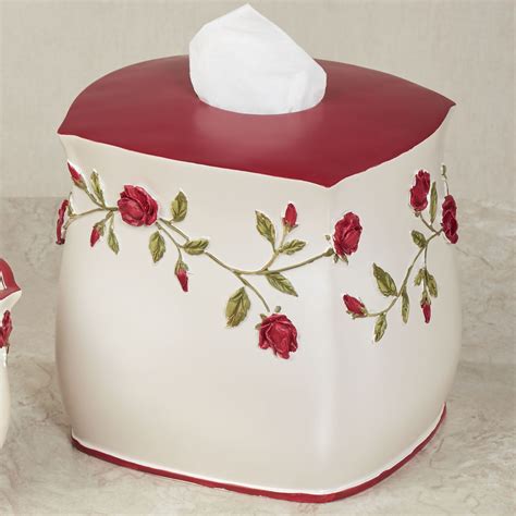 Vining Rose Red Floral Bath Accessories