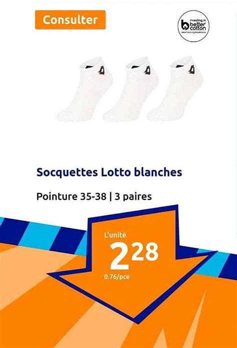 Promo Socquettes Lotto Blanches Chez Action Icatalogue Fr