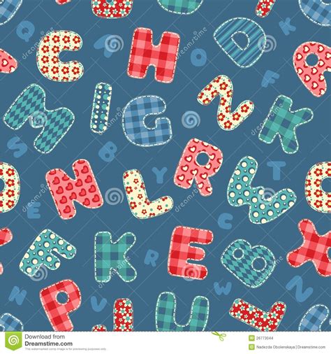 Seamless Alphabet Pattern Stock Vector Illustration Of Education