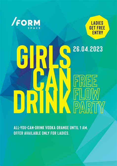 Bilete Girls Can Drink Free Flow Party At Form Space 26 Apr 23