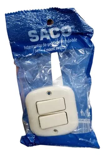 Apagador Interruptor De Sobreponer Doble Blanco Saco Mercadolibre