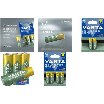 VARTA NiMH Akku RECHARGE ACCU Recycled Mignon AA 2100mAh 56816 101