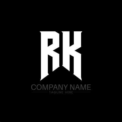 Rk Letter Logo Design Initial Letters Rk Gamings Logo Icon For