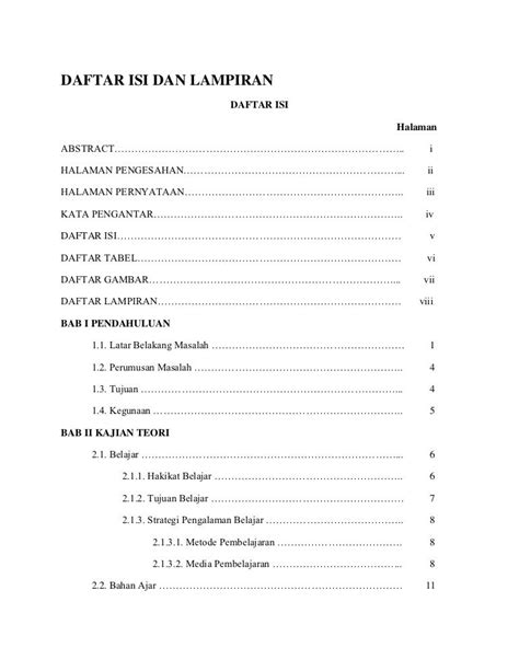 Detail Contoh Daftar Lampiran Laporan Pkl Koleksi Nomer 4