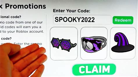 2022 5 New Roblox Promo Codes All Free Robux Items In October Event All Free Items On