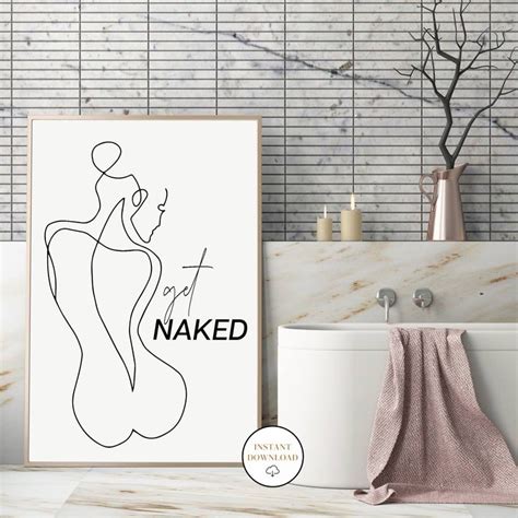 Get Naked Sign Get Naked Wall Art Printable Bathroom Art Print