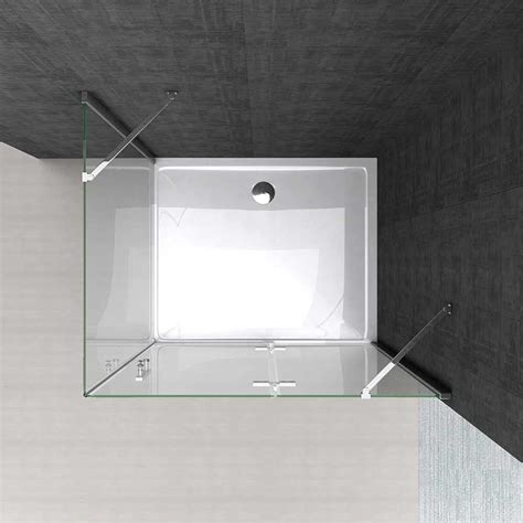 Buy Durovin Bathrooms 900mm X 750mm Frameless L Shape Rectangular