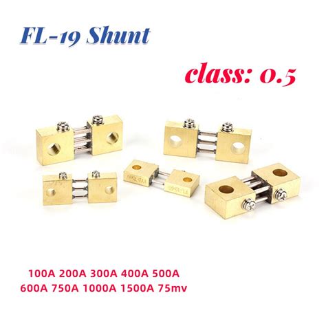 Fl 19 Shunt 100a 200a 300a 400a 500a 600a 1500a 75mv Welding Machine Brass Resistor Dc Shunts