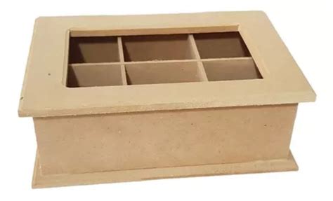 Caja De T Caja Divisiones Tapa Con Vidrio En Fibrofacil