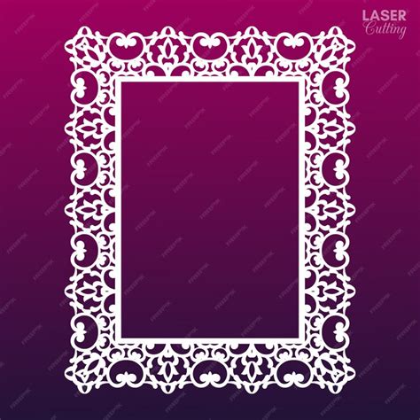 Premium Vector Laser Cut Frame Abstract Frame With Swirls Vintage