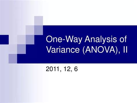 Ppt One Way Analysis Of Variance Anova Ii Powerpoint Presentation Id 7045543