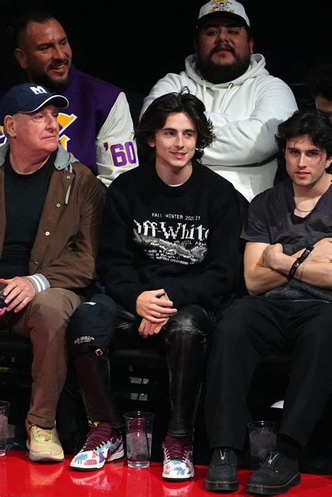 Timoth E Chalamet Spotted Without Kylie Jenner At Pacers Versus Lakers