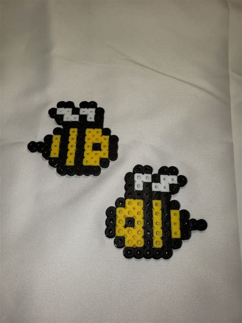 2 Small Magnetized Bees Perler Beads Etsy Australia