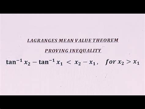 Lagrange Mean Value Theorem Proving An Important Inequality Involving