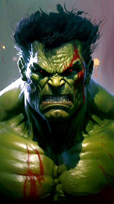 The Incredible Hulk Is Depicted In This Digital Painting By Artist Mark