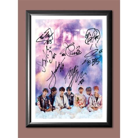 BTS Bangtan Boys Signed Autographed Photo Poster A3 11.7x16.5" on eBid United States | 209948807