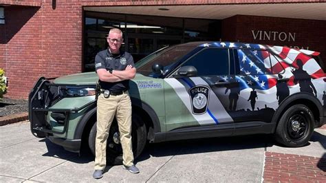 Vinton police unveil new military appreciation patrol car