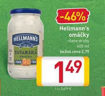 ARCHIV Hellmann s omáčky 405 ml v akcii platné do 12 12 2021