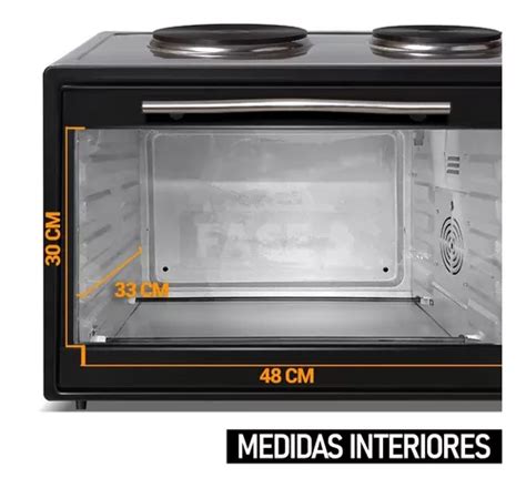 Horno Eléctrico Convección Axel 2000w 60l Anafe 2 Hornallas En Venta En