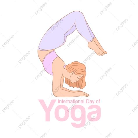 Yoga Pose Woman Vector Art Png Woman Practicing Yoga Pose Yoga Day