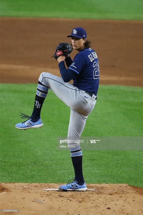 Tyler Glasnow Of The Tampa Bay Rays In Action Against The New York