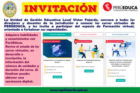 ugelfajardo gob pe INVITACIÓN PERÚ EDUCA