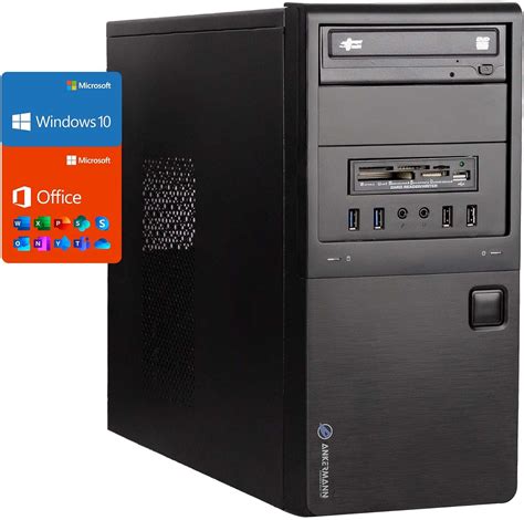 Ankermann Silent Desktop Pc Barcelona Intel Core I Intel Hd