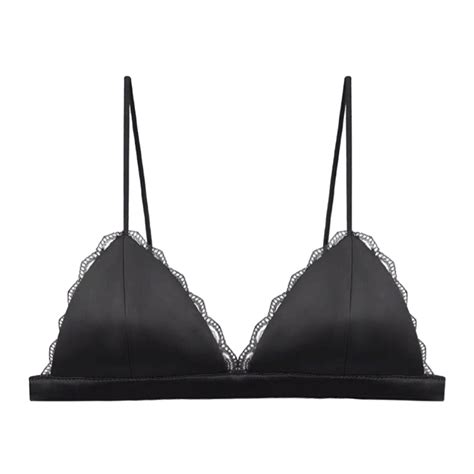 Bralettes For Women Silk Satin Triangle Bralette Soft Cup Wireless Bra