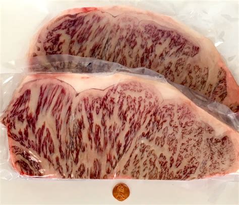 Japanese 100 Wagyu Beef A 5 Grade Strip Loin New York Crimson