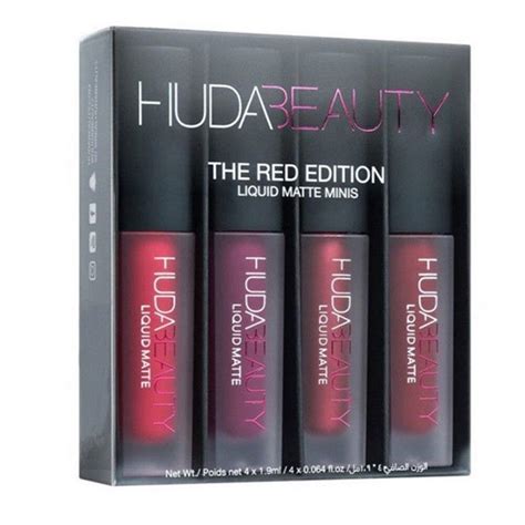 Set Rujuri Lichide Mate Red Edition Huda Beauty Emag Ro