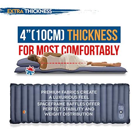 Zooobelives Extra Thickness Inflatable Sleeping Pad With Built In Pump