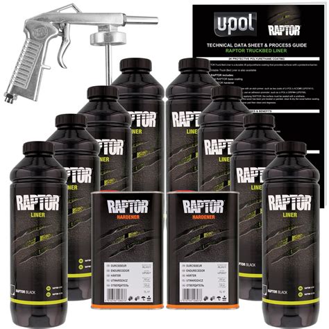 U Pol Raptor Automotive Black Urethane Truck Bed Liner Spray Gun