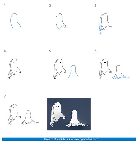 How To Draw Ghosts Step By Step Easy Drawing Guides Drawing Howtos