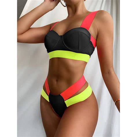 MAILLOT DE BAIN Sexy Taille Haute Bikini Maillot De Bain Femme 2020