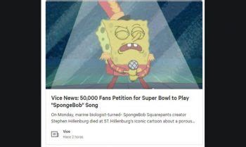 Fans Promueven Que Suene Canci N De Bob Esponja En Super Bowl