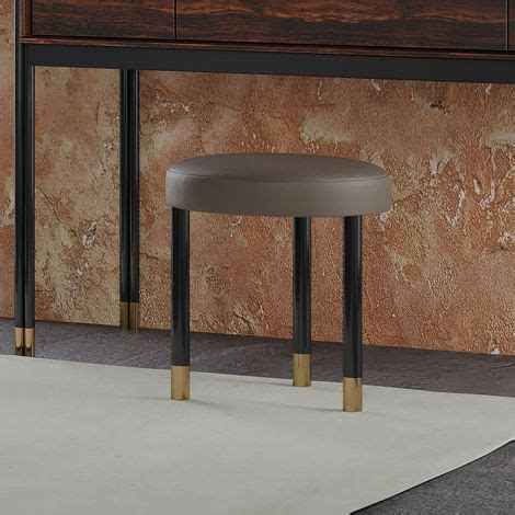 Пуфик, отделка шпон ореха W, серая рогожка 138 MOD INTERIORS MARBELLA ...