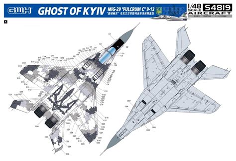 Great Wall Hobby S4819 MiG 29 9 13 Fulcrum C Ghost Of Kyiv Limited