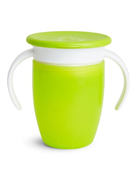 Munchkin Taza Vaso Antigoteo Con Asas Y Tapa Ml Color Verde Alex