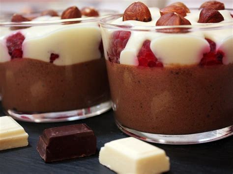 Verrine Mousse Aux 2 Chocolats Et Framboises Recette De Verrine