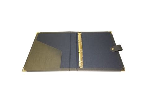 Navy Cabrini Pu Ring Binder Folder Workshop