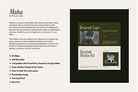 Maha Brand Guidelines, Powerpoint, Keynote, Googleslides, Presentation ...