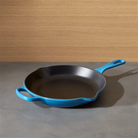 Le Creuset ® Signature 10" Marseille Blue Skillet | Crate and Barrel