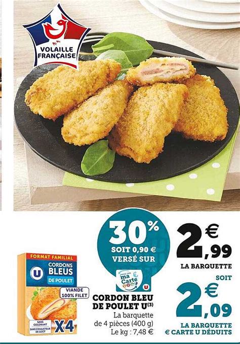 Promo Cordon Bleu De Poulet U Chez Hyper U Icatalogue Fr